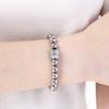 Stainless Steel Beaded Bracelet for Women Men Rhinestone Decor Stretch Fashion Jewelry Party Daily Accessory Gift