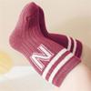0-5 Yrs Kids Toddler Ankle Socks Soft Cotton Breathable Letter Print Crew Socks Elastic Sports Socks for Baby Clothing Accessory
