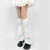 Aesthetic Vintage Wing Embroidered Leg Warmer for Women Harajuku Streetwear Fashion Knee Length Flared Leg Sleeve Cover
