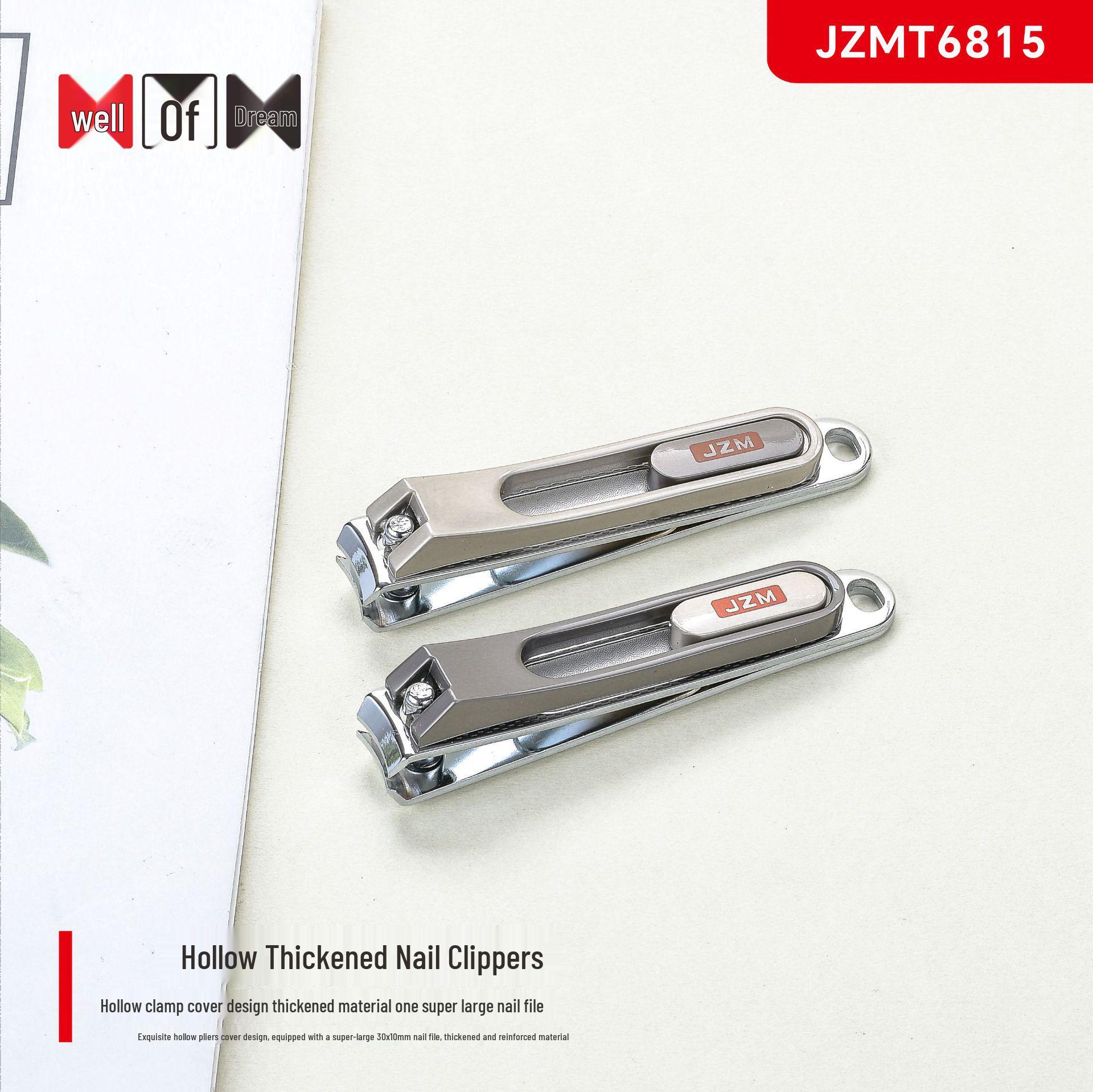 Jingzhi Meng Thickened Hollow Nail Clippers - Portable Manicure Tool No