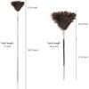 Ostrich Feather Duster Pole up to 72 Inch,Extendable Feather Duster Used for Home Cleaning Ceilings Furniture Fans