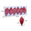 New Christmas Tree Pendant 9cm6pcs with Glossy and Matte Pinecone Christmas Balls