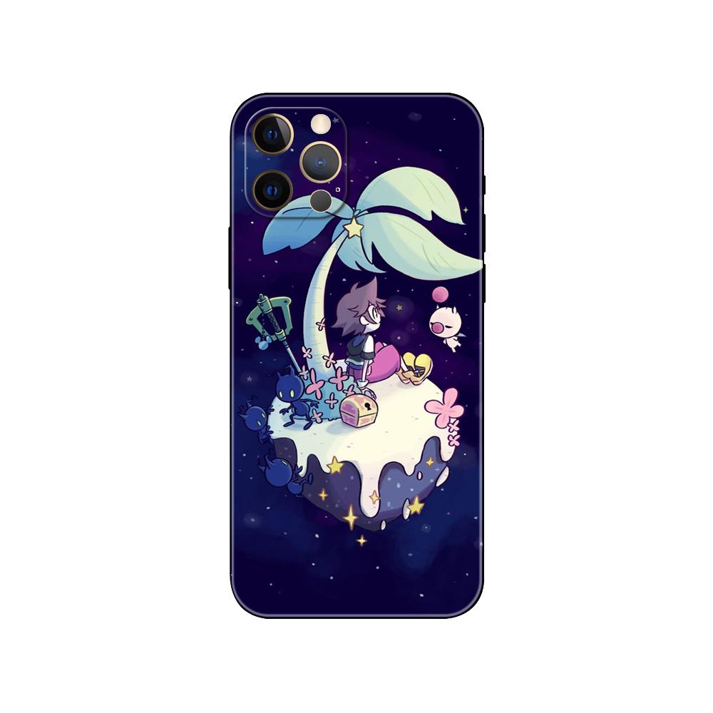 Custodia per telefono in stile Anime Kingdom Hearts per iphone 5 5s 2020se 6 6s 7 8 plus x 10 XR XS 11 12 13 mini pro MAX cover posteriore in tpu nero