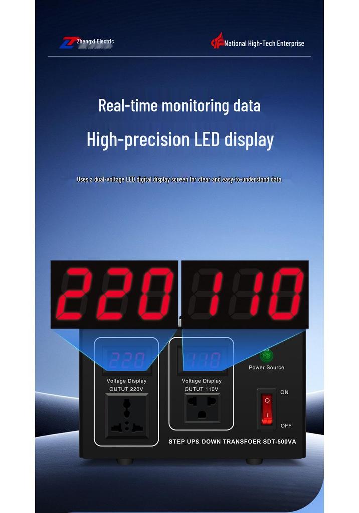 Zhengxi 110-220V Step-up/Step-down Voltage Converter