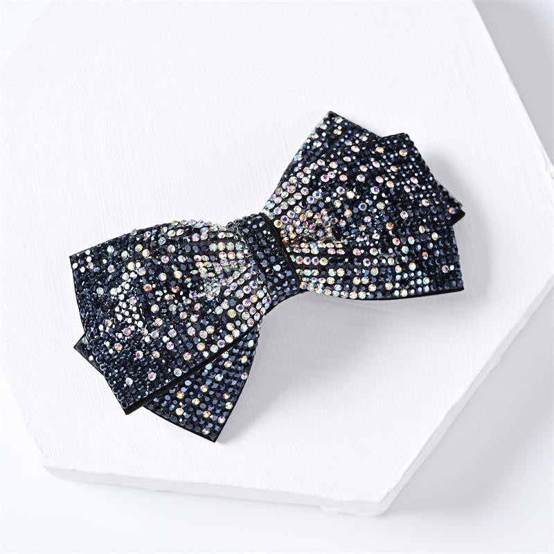 Štrasová mašlička do vlasů: Korejská spona do vlasů v jiskřivém stylu, elegantní čelenka pro celebrity.