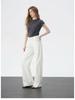 JOCORBEI French Style White High-Waisted Wide-Leg Women's Jeans - 2026 Spring Collection