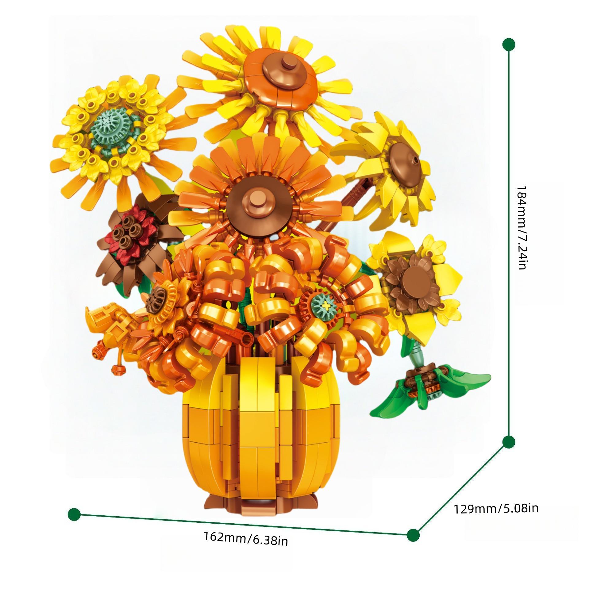 Конструктор Букет роз и Модель вазы с подсолнухами
