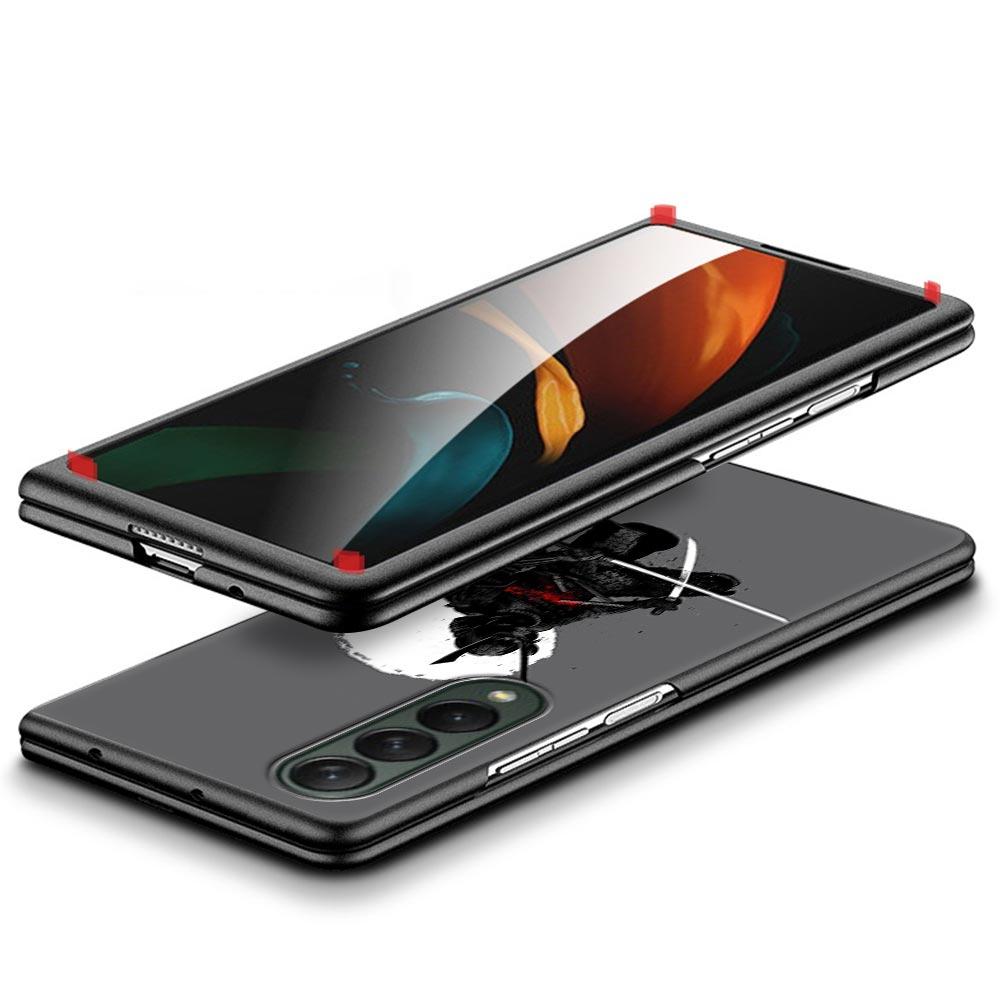 Zfold4 Art Japanese Samurai Case For Samsung Galaxy Z Fold3 5G Hard Slim Cover Ultra-thin For Galaxy Z Fold 3 Phone Shell