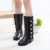 Girls Boots Autumn and Winter New Korean Version Children's High Boots Plus Velvet Little Girl Princess Long Boots