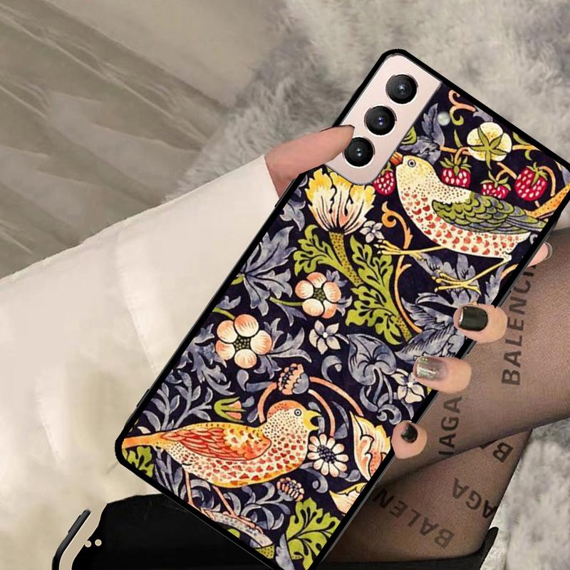 

William Morris Strawberry Thief Case For Samsung Galaxy S20 FE S8 S9 S10 Note 10 Plus Note 20 S21 S22 Ultra Back Cover Galaxy Note 10
