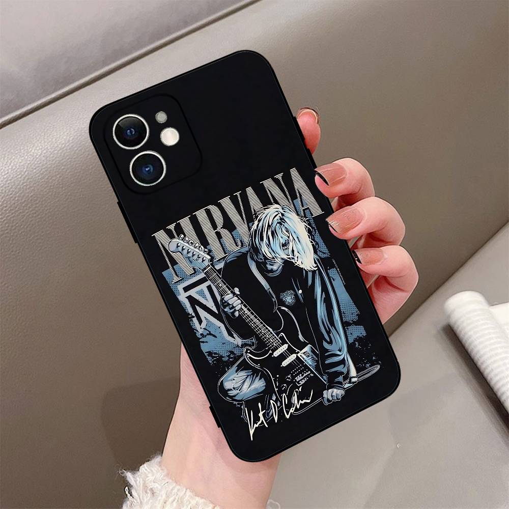 K-NirvanaS B-RockS Band Phone Case Black Phone Case For IPhone 17/16/15/13/14 Pro Max/ 11Plus/X/Xr/Xs Max 13mini
