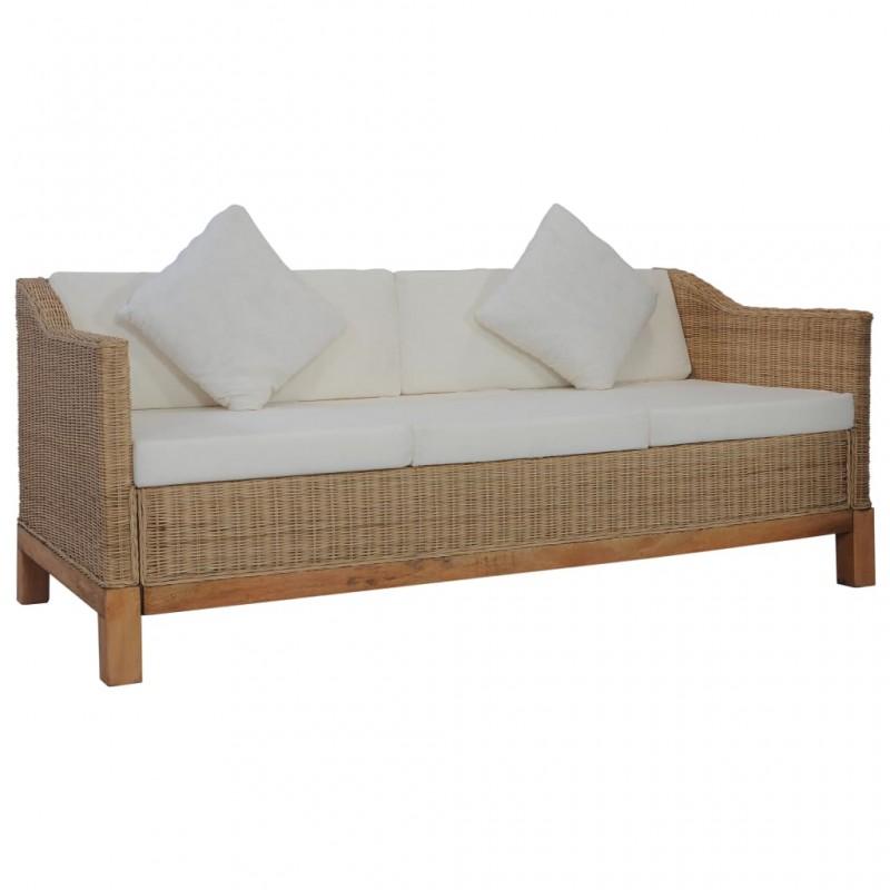 Day and Night - Day and Night 3-seater Sofa with Natural Rattan Cushions