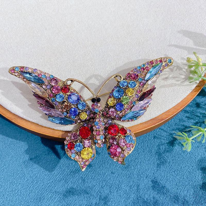 

Модная бабочка, цветная брошь со стразами, брошь в виде животного, одежда, пальто, куртка, аксессуары, брошь