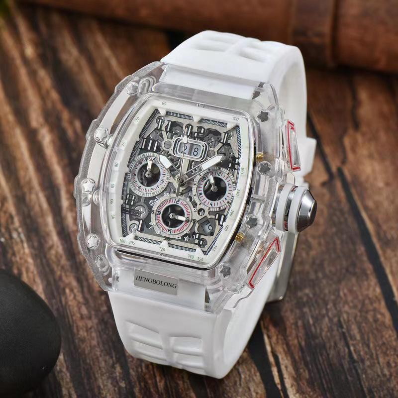 2025new Spot, Six-pin Multi-functional Running Second Engraving Hollow Quartz Watch, Unisex Watch