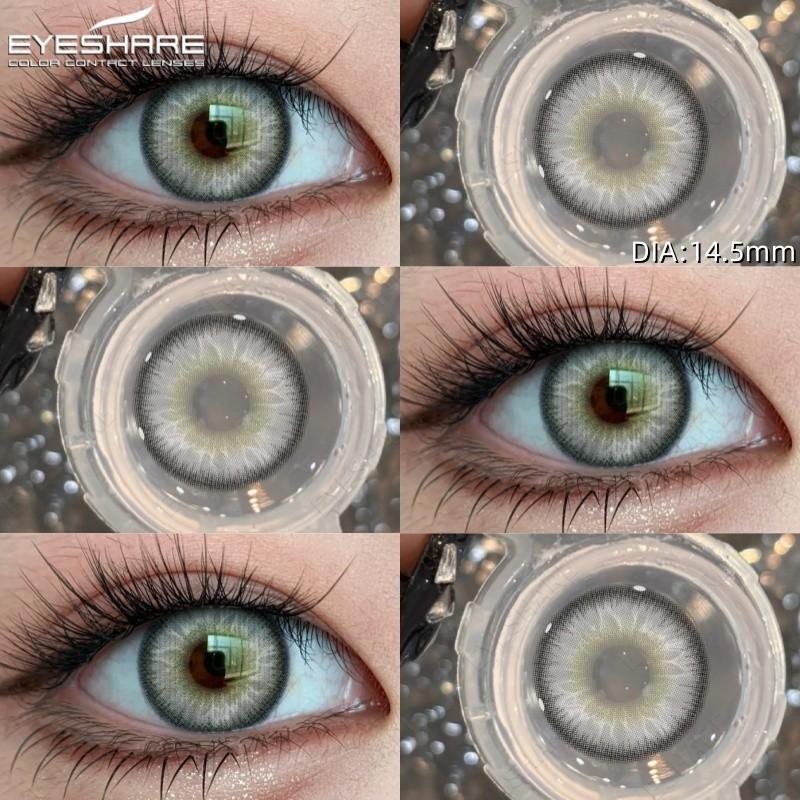 Eyeshare 1 Pair New Colored Contact Lenses for Eyes Natural Softlens Korean Lens Annual Girl Eye Makeup Contacts