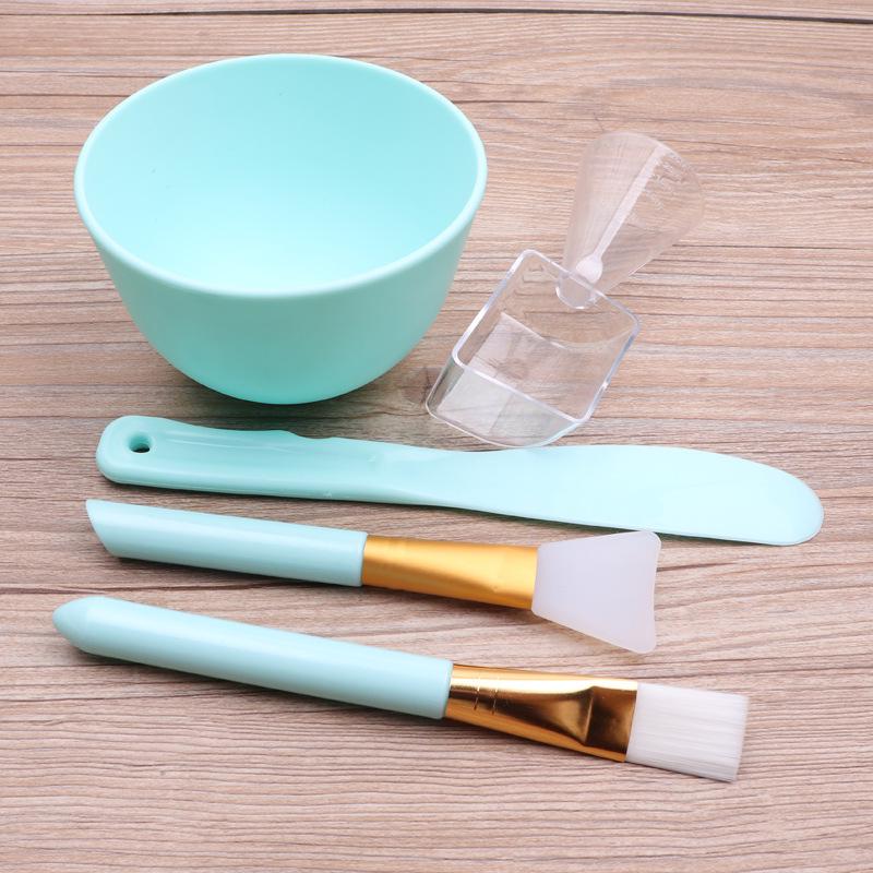 Silicone DIY Beauty Mask Kit: Bowl, Brush, Stick & Measuring Spoon