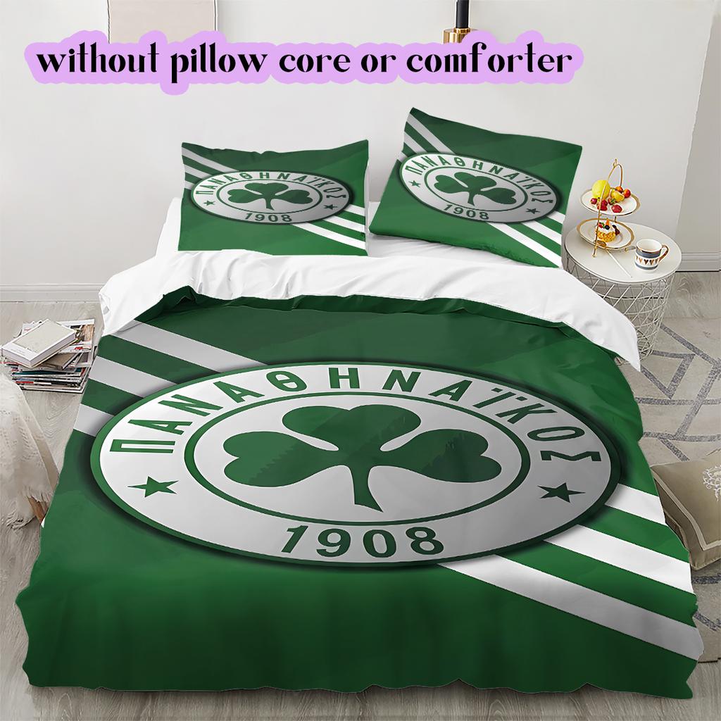 SpVgg Greuther Fürth Vzorovaná Sada Povlečení Přikrývka Potah na Přikrývku Povlak na Polštář Domácí Dekorace Dárek k Narozeninám (1 * povlak na peřinu + 2 * povlak na polštář, bez jádra)