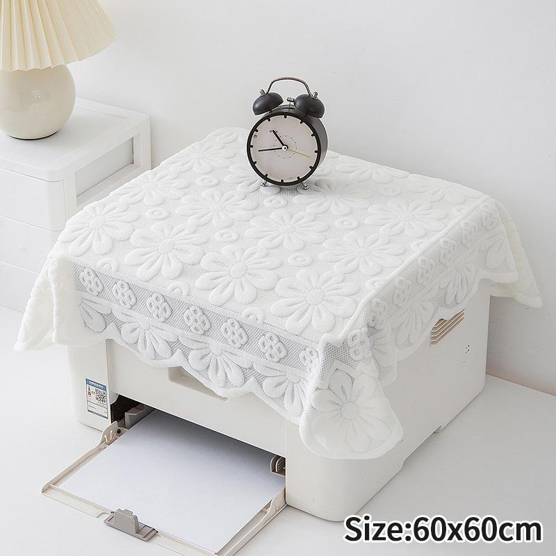 60x60cm Dust Cover Universal Lace Microwave Oven Bedside Table Cover Tea Table Decorative Cloth Home Decor