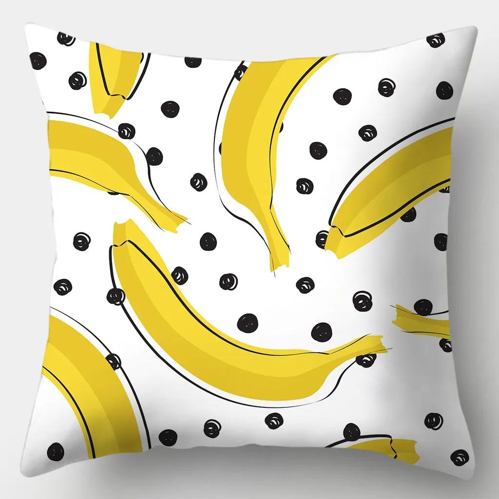 Yellow series Pillowcase 45cmX45cm Square Sofa Pillow Cover Creative Sun Flower Cushion