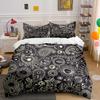 Hand-Drawn Floral And Plant Pattern Duvet Cover Set Digital Print Colorful Polyester Bedding With Zipper Closur For Kids Gifts