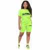 Tuta estiva da donna con stampa T-shirt+Pantaloncini Set da 2 Pezzi Moda Abbigliamento Sportivo Lusso Casual Tuta Corta a Maniche Corte