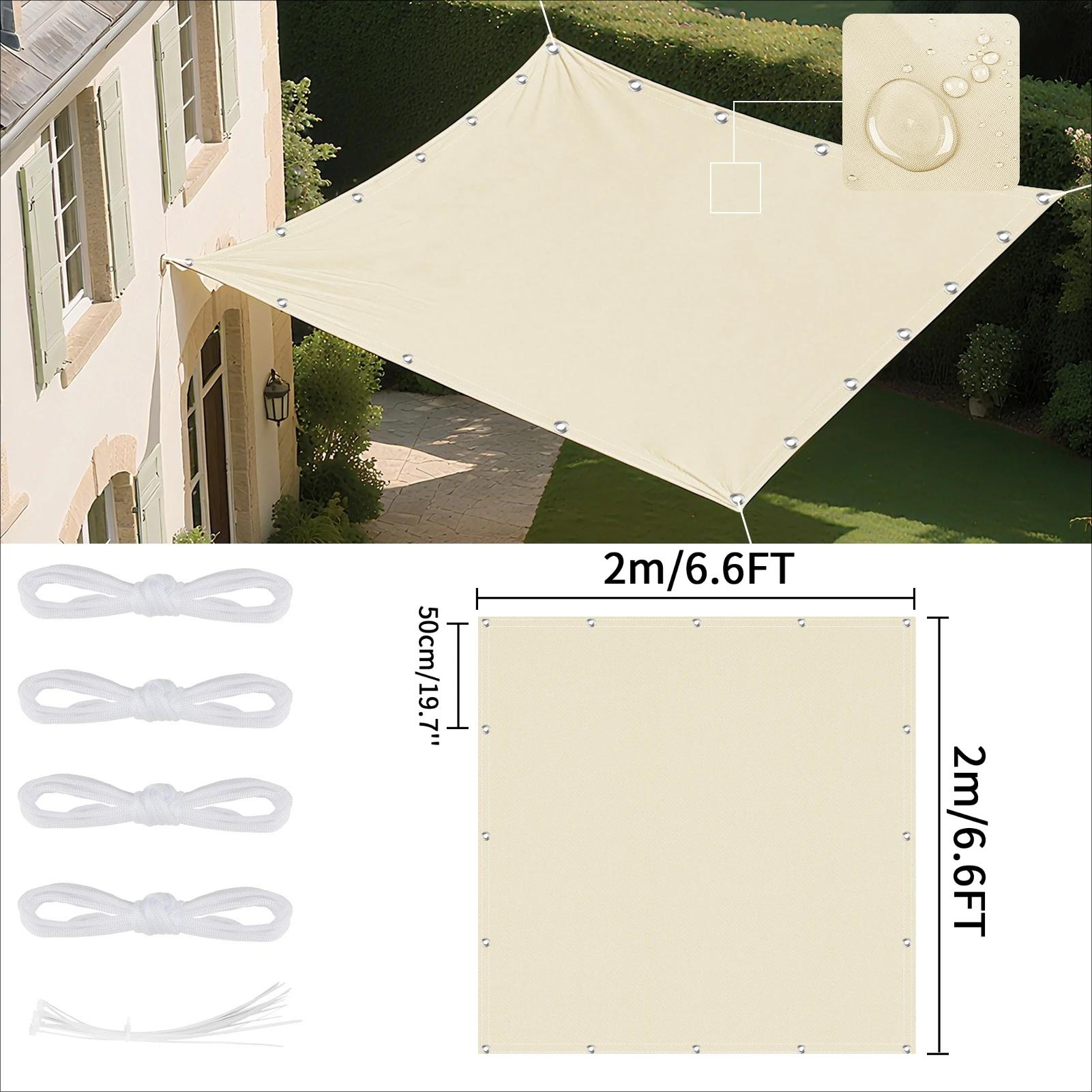 

Waterproof UV Protection Canopy Outdoor Sun Shade Sail with Grommets 2/3/4/5M for Outdoor Garden Pool Patio Sunshade Cloth Tent