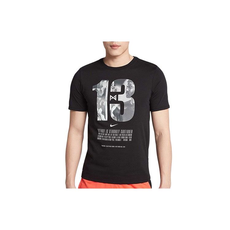 

Nike Футболка мужская с коротким рукавом, круглым вырезом, быстросохнущая, с принтом логотипа из букв и цифр, черная 913476-010 2XL