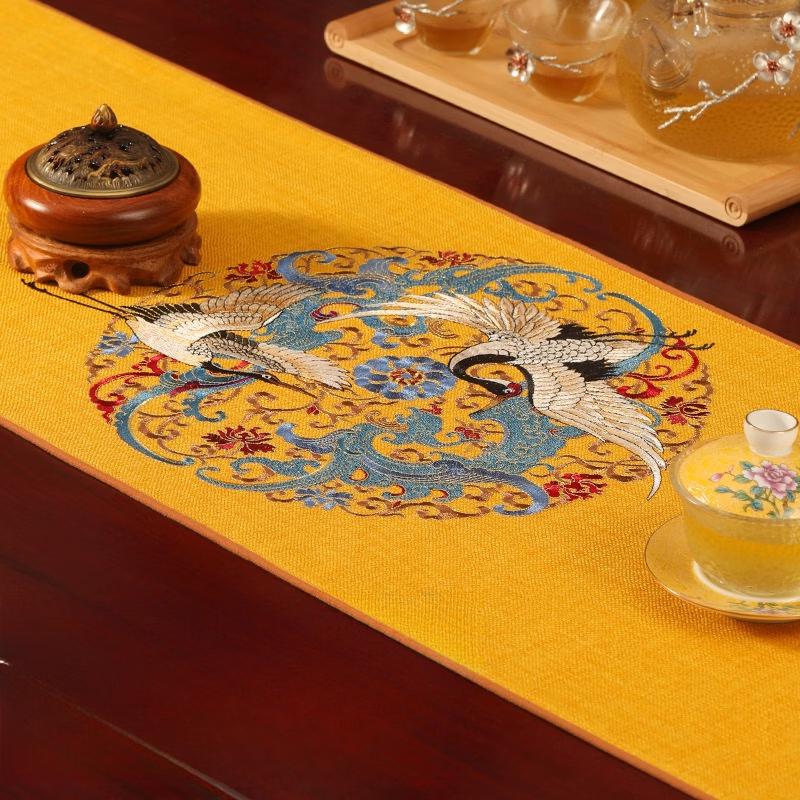Dragon & Crane Zen Tea Table Runner