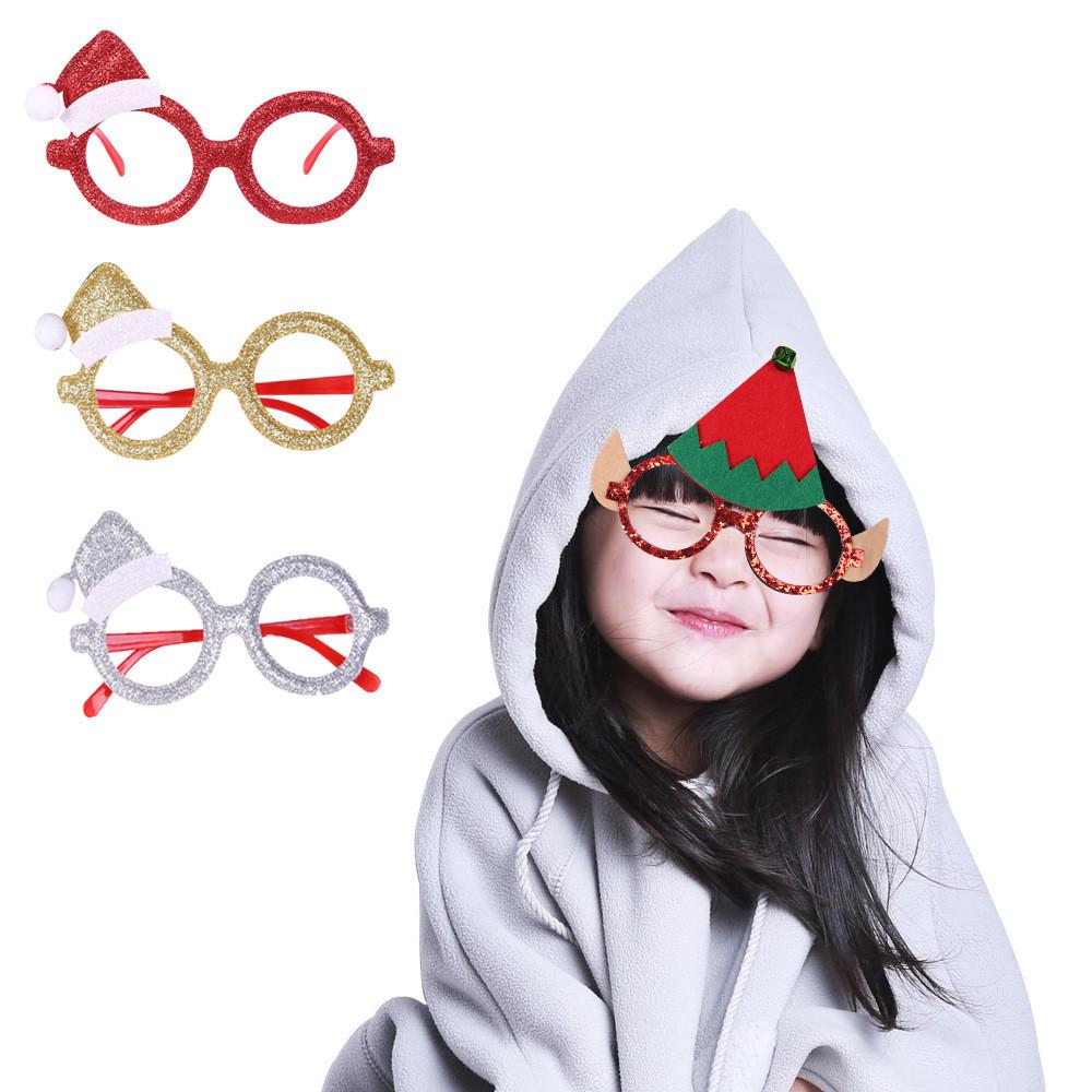 Christmas Santa Whimsical Glasses In Cartoon Style Perfect For Holiday Celebrations