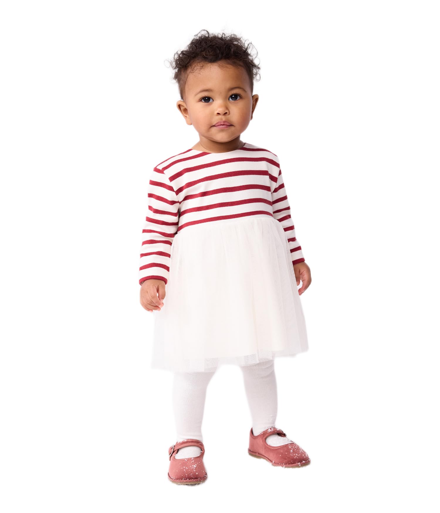 

Petit Bateau Dress Size 24 86cm A0EBV, Off-White/Red, Months,