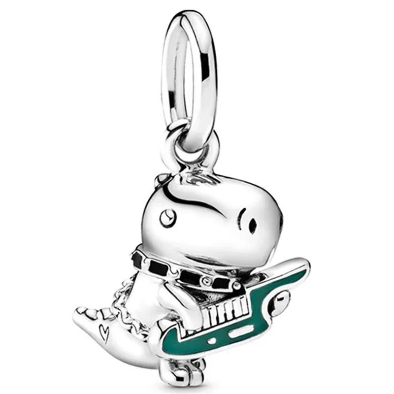 Blue Beads Charms Original Copper Heart Chameleon Castle Tree Elephant Coral For Diy Bracelet Necklace Women Gift