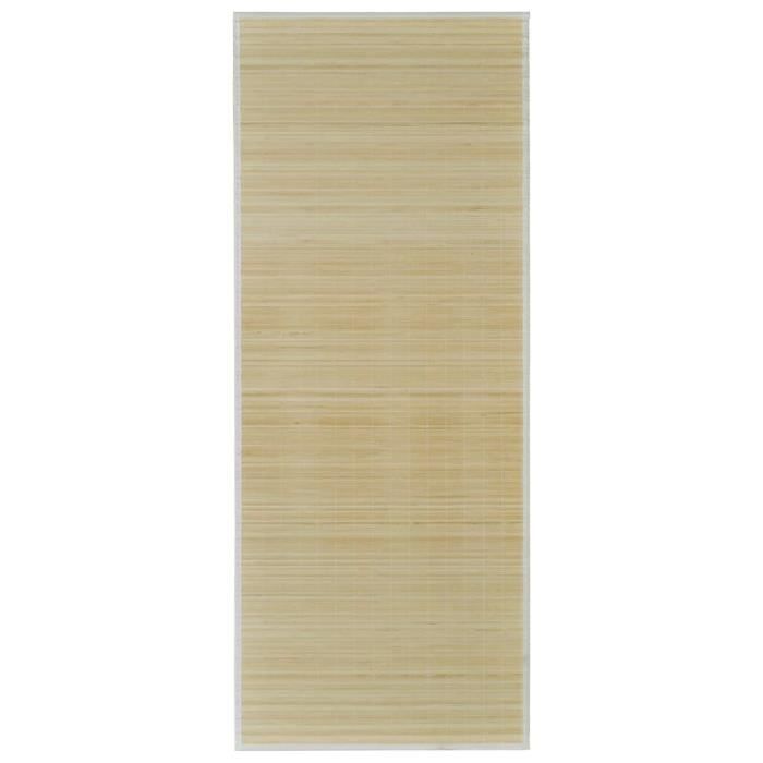 Carpet - vidaXL - 160x230 Cm - Natural Bamboo - Non-slip PVC - Natural Style