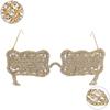 Stonefans Wavy Square Eyeglass Frame Snake Pendant Fashion Jewelry Collapsible Full Rhinestone Sunglasses Frame Face Accessories