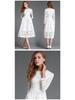 2025 Autumn Women's Lace Hollow Round Neck Slim Dress