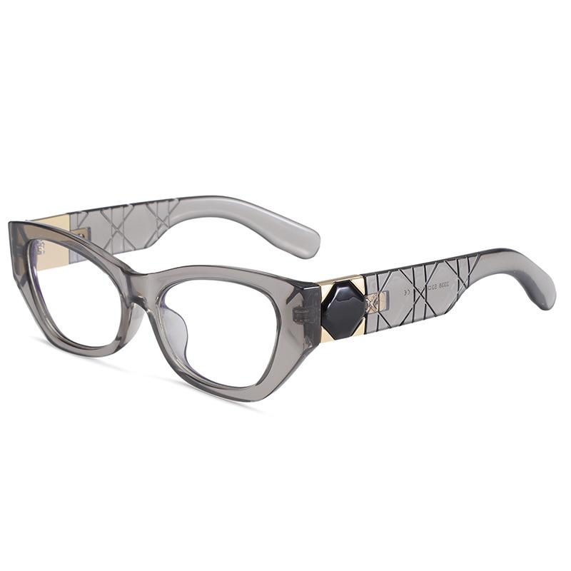 Cat Eye Frame Flat Mirror Street Shot Decorative Glasses Anti-Blue Light Optical Glasses