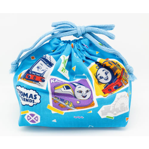 OSK Thomas the Tank Engine Drawstring Lunch Bag, Blue [KB-1]