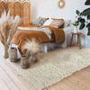 Tapis salon tout doux imitation fourrure beige 120x170