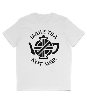 Crass - Macht Tee nicht Krieg - Schwarzer Text - Bio-T-Shirt - Anarchist - Punk