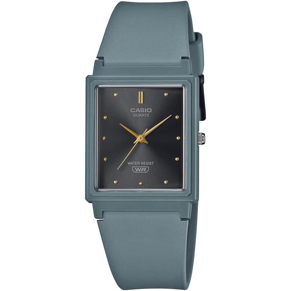 Casio Chupacasi MQ-38UC-2A2 Analog Watch Matte Grayish Blue Rectangular Face Unisex with Urethane Strap