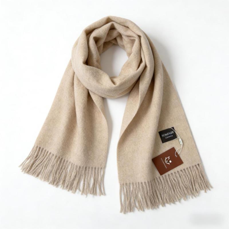 Women S Thick Korean Style Solid Faux Cashmere Scarf Winter Shawl Couple Neck Wrap