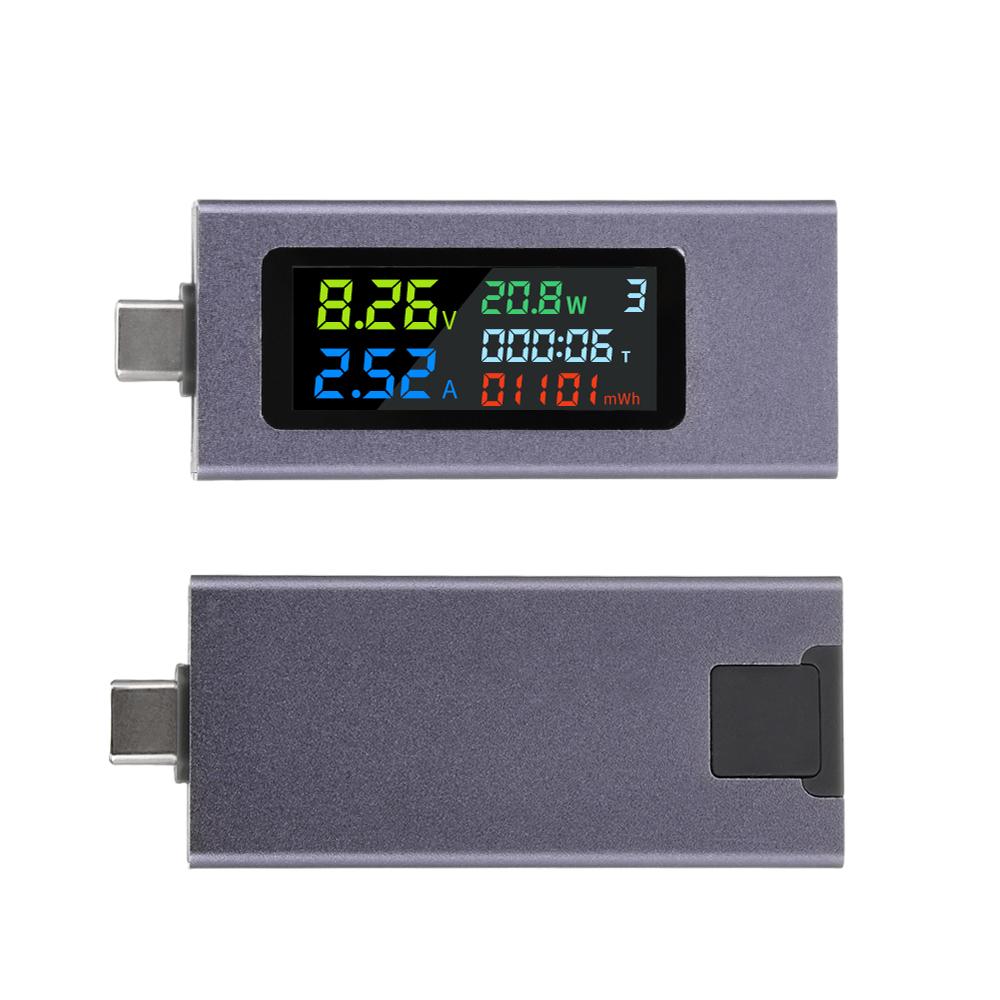 

USB Type-C Tester Multimeter 5A 8A 150W IPS Screen PD QC Fast Charging Detector Voltage Current Resistance Power Capacity Meter