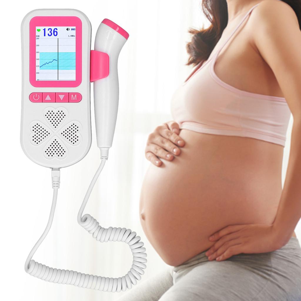 Fetal Heartbeat Monitor 3 Modes Accurate Measurement Noise Reduction Heart Detector with Charging Line