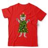 Christmas Cat Tree T Shirt Unisex and Kids Funny Cute Kitten Festive Xmas Gift