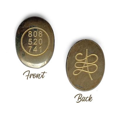 Pyrite Zibu Coin - Pyrite Stone Original Crystal Stones Pre-Energized Zibu Coin for Money Good Luck Positivity and Prosperity - 808 520 741 Stone