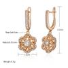 Kinel White Zircon Dangle Earrings For Women Rose Gold Color Jewelry Gift Long Earrings