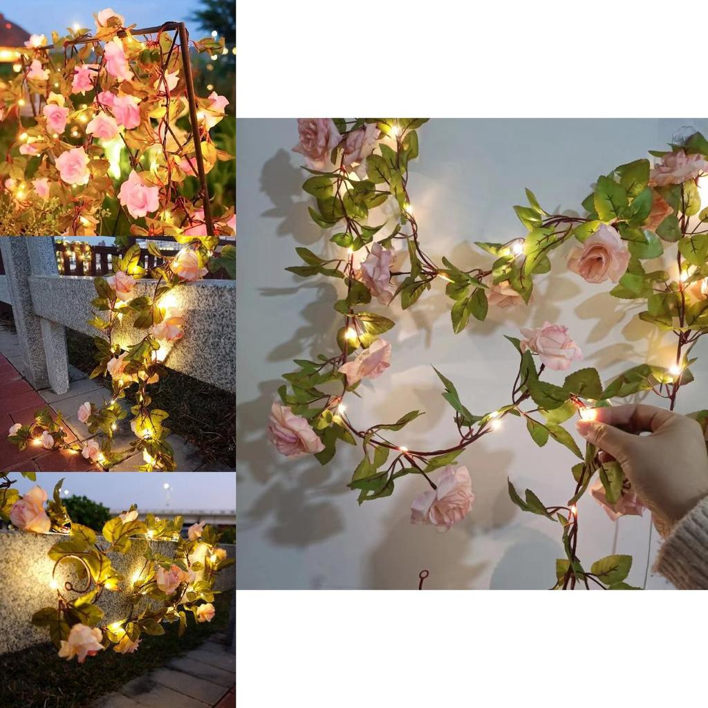 Romantic Led Rose Vine Lights In Warm White For Weddings And Special Occasions