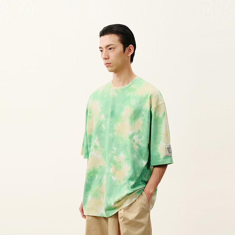 CROQUIS Men's 2026 Summer H-shaped Oversize Tie-Dye Cotton T-shirt