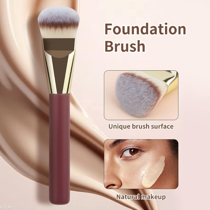 Pinceau de Maquillage Incliné pour Poudre Liquide Crème Buffing Mélange Portable Pinceau de Maquillage Visage Pinceau Correcteur Pinceau Contouring