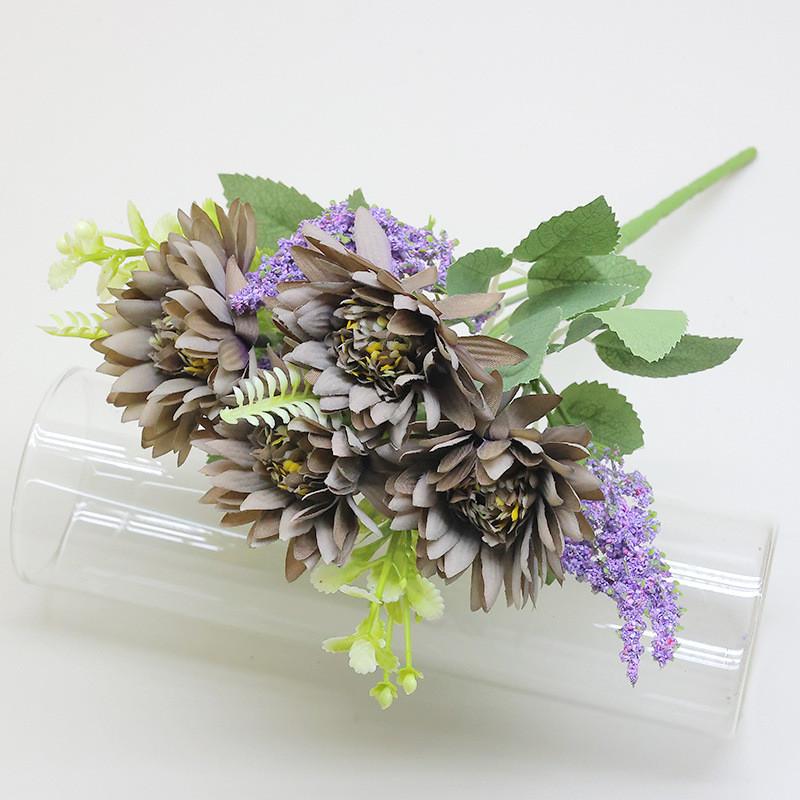 Silk Callistephus Chinensis Floral Bundle For Home Decor Wedding Styling Venue