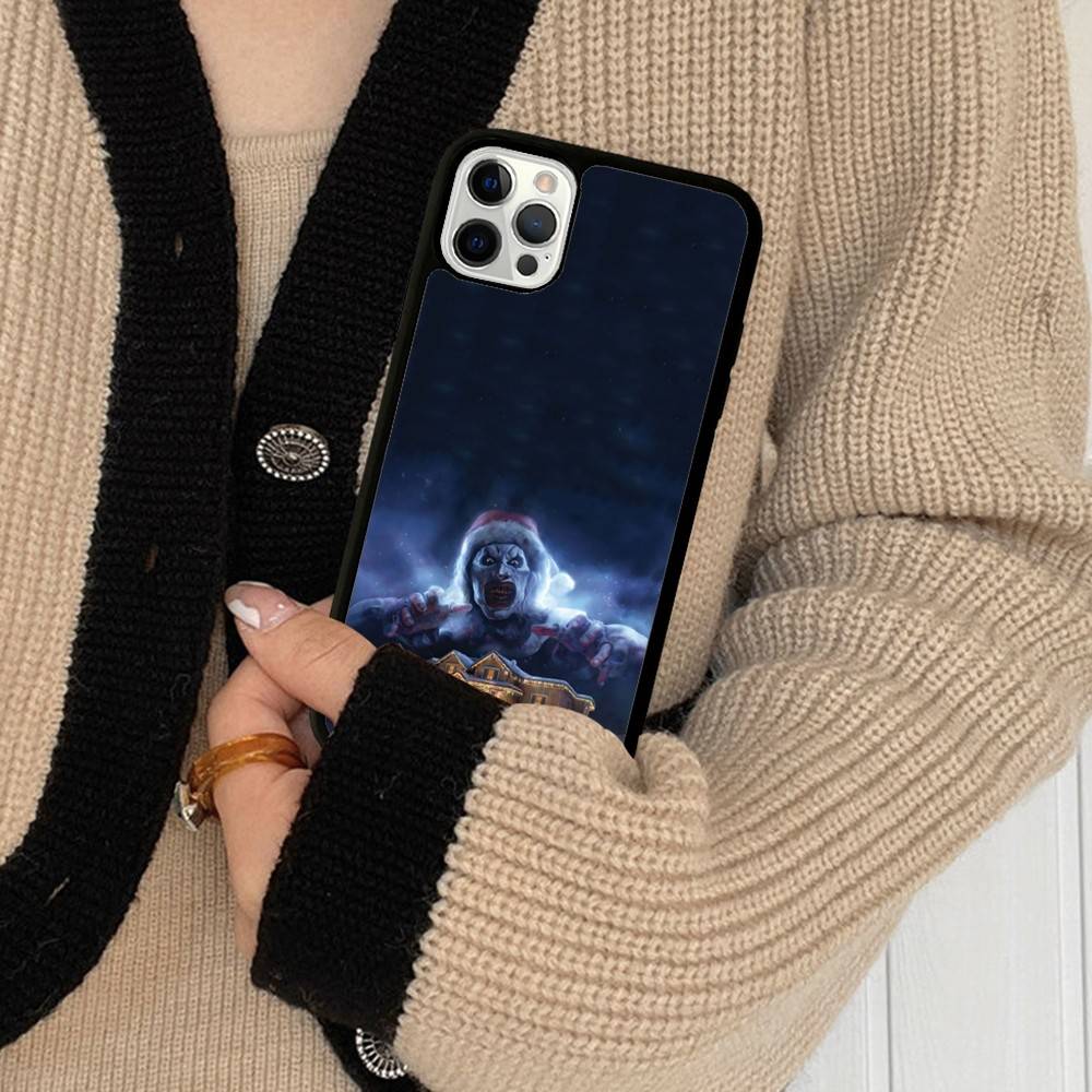 T-Terrifier Funny Horror Phone Case For IPhone 16 Pro Max 15 14 Plus 14 13 12 11 17 PC+TPU Cases Back Cover
